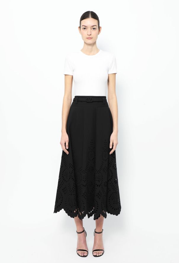 Valentino Pre-Fall 2021 Sangallo Embroidered Skirt - 1