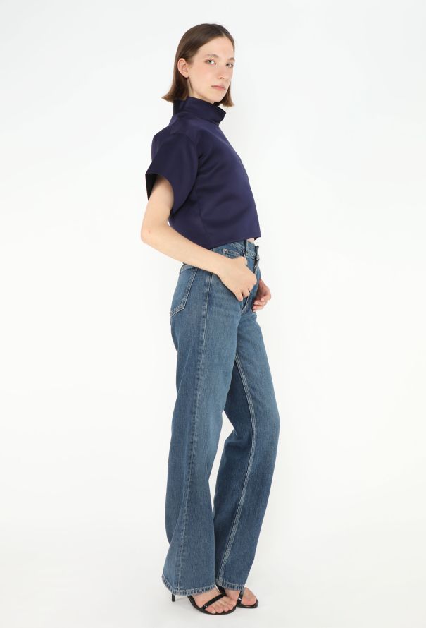 Céline F/W 2013 Cropped Silk Top - 4