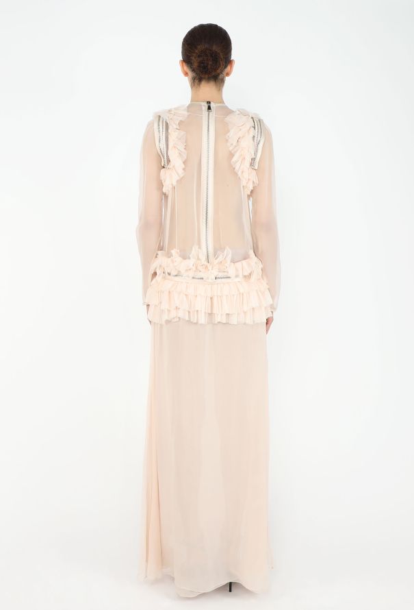 Givenchy S/S 2011 Chiffon Décolleté Zip Gown - 7