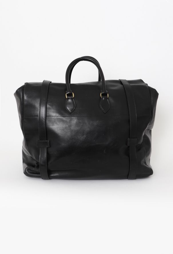 Hermès 1960s Black Calfskin Drag Travel Bag - 3