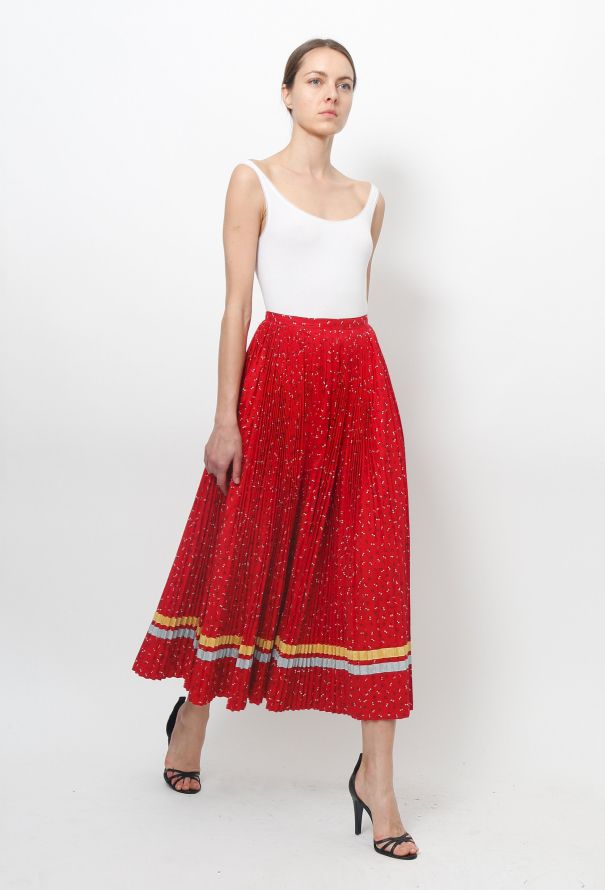 Pleated Cotton Skirt - 1