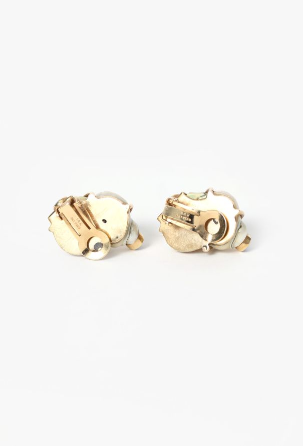 Vintage Fine Jewelry Seaman Schepps '70s Turbo Shell & Sapphire Earrings - 5