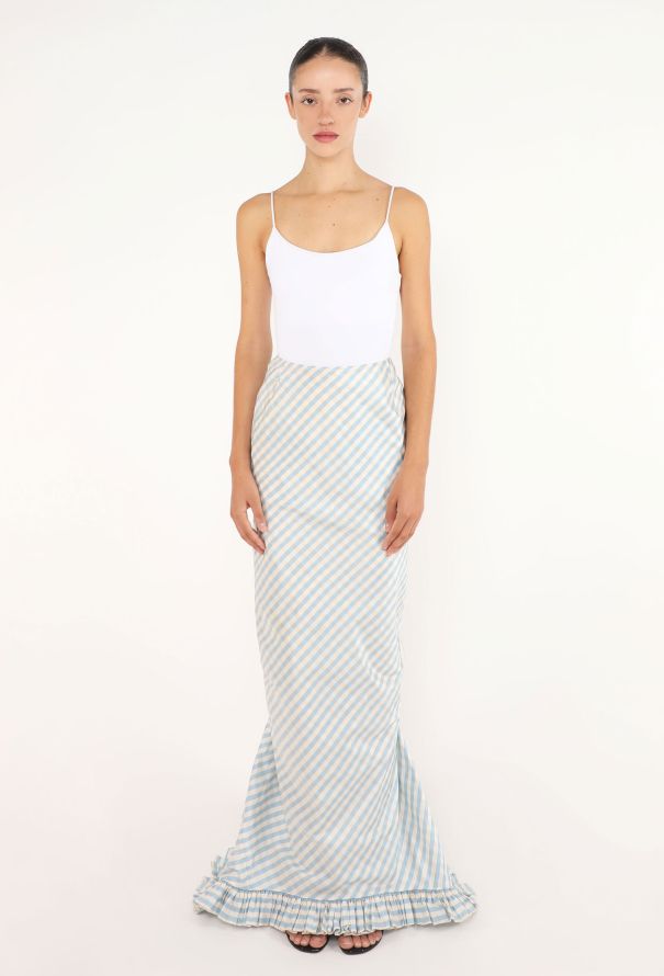 Oscar De La Renta Fluted Taffeta Skirt Ensemble, 2001 - 7