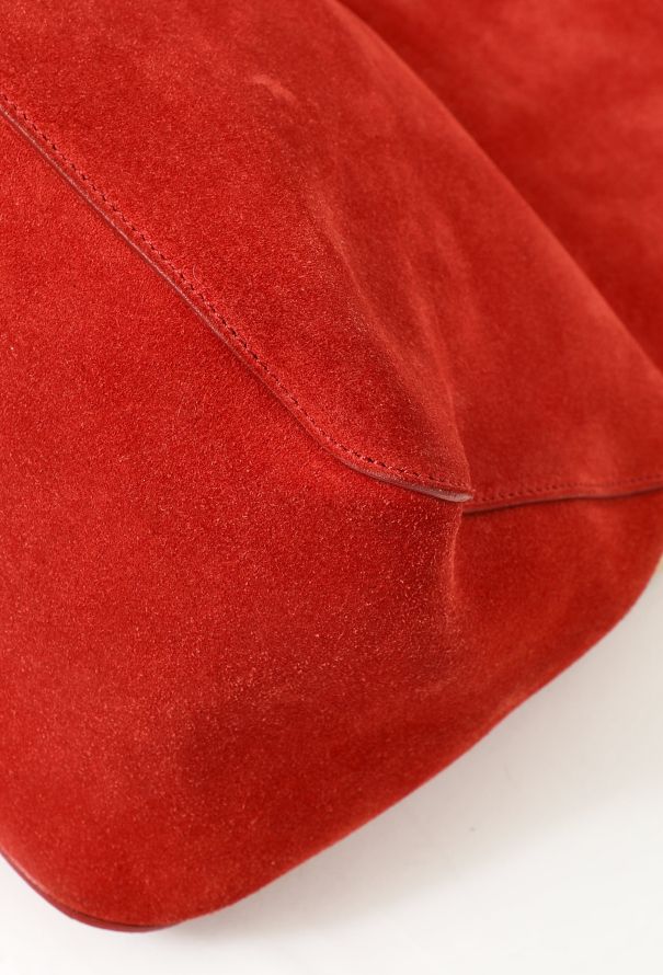 Céline Orange Suede Gourmette Bag – Small Model - 9