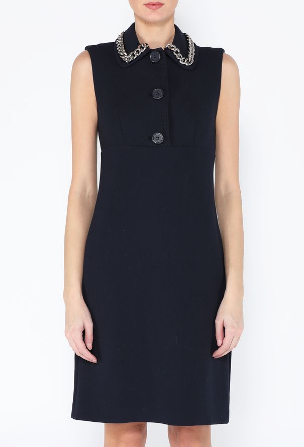 Prada 2015 Chainlink Collar Mod Dress - 2