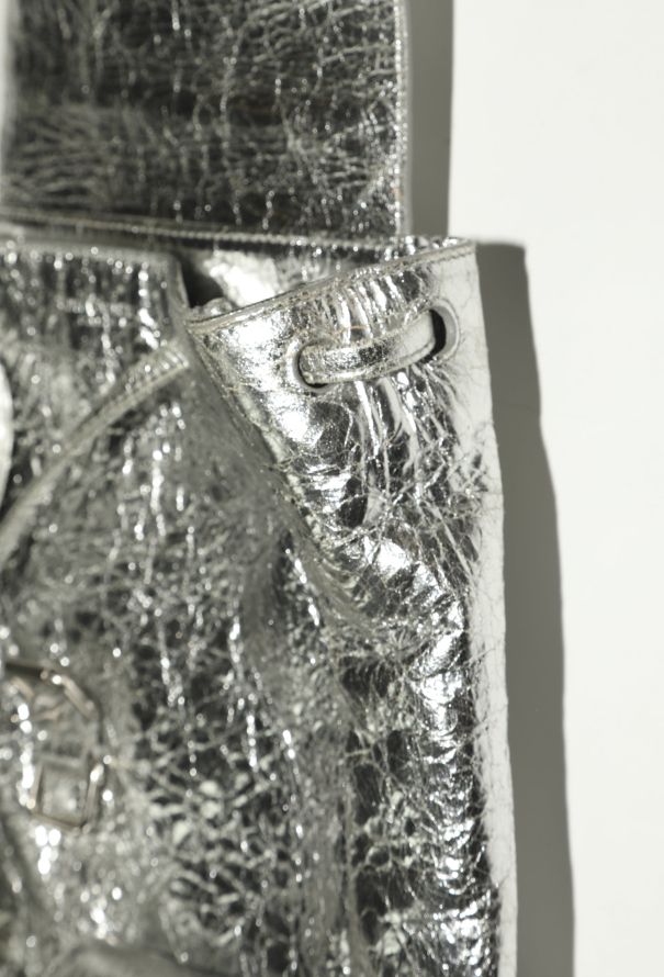 Saint Laurent Metallic Silver Venice Backpack - 15