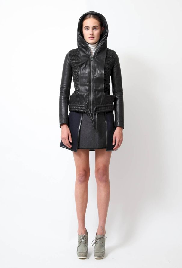 Balenciaga S/S 2010 Panelled Leather Hoodie - 1