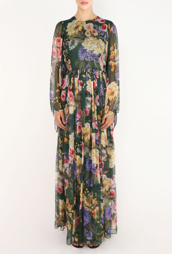 Dolce & Gabbana Gardenia Silk Chiffon Gown, 2023 - 3
