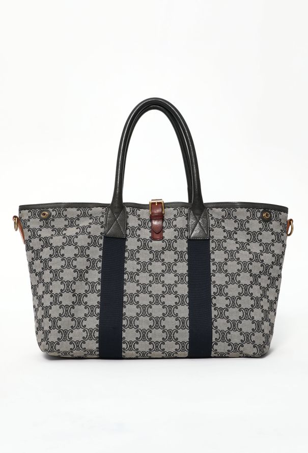 Céline Navy Triomphe Tote Bag - 1