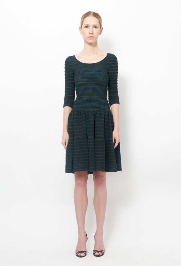 Alaïa Green Stretch Dress - 1