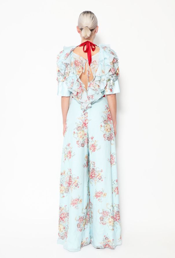 Rodarte F/W 2022 Floral Ruffled Jumpsuit - 5