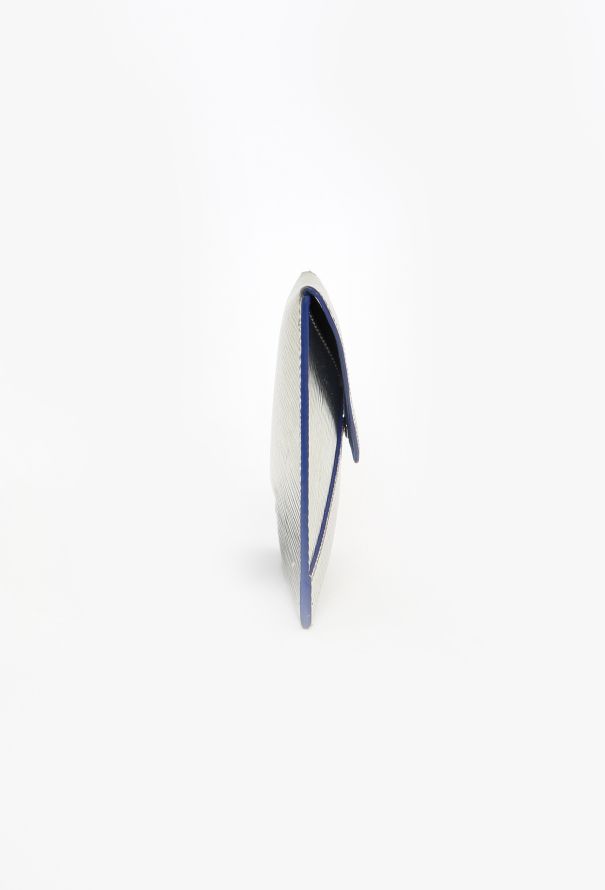 Louis Vuitton Silver Epi Envelope Pouch with Blue Trim - 4