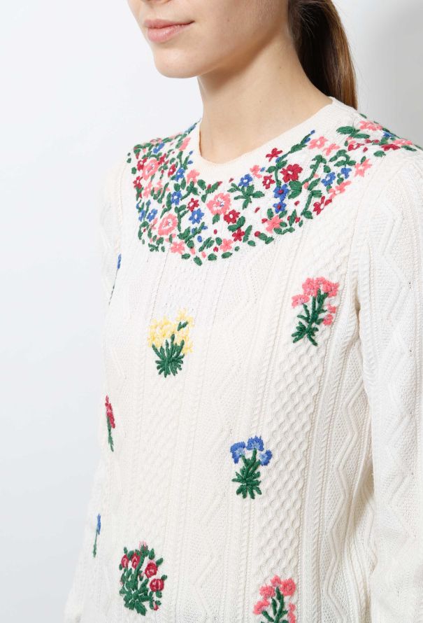 Valentino Pre-Fall 2015 Floral Embroidered Sweater - 4