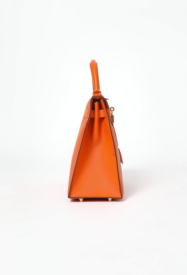 Hermès Orange H Epsom Kelly Sellier 32 - 6