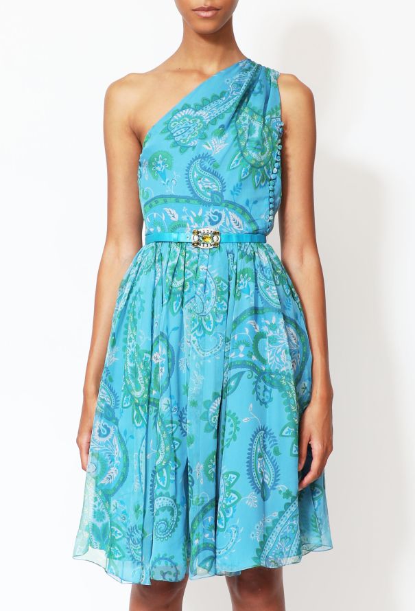Dior STUNNING Resort 2008 Paisley Chiffon Dress - 5