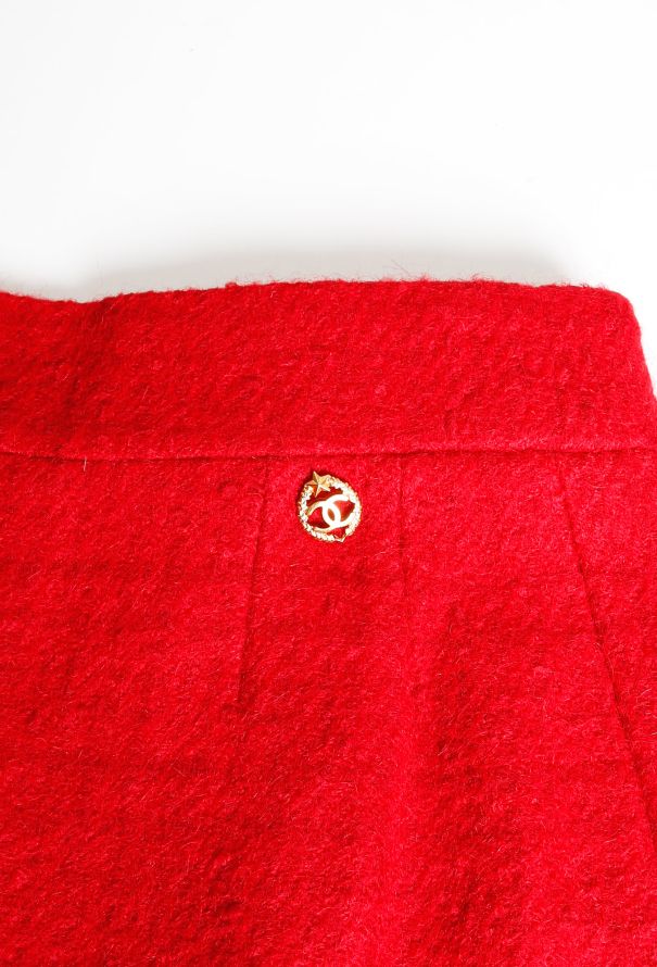 Chanel Scarlet Tweed Skirt - 5