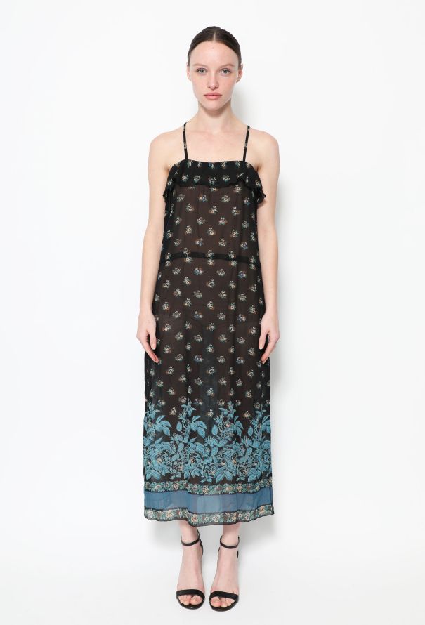 Sonia Rykiel '90s Floral Print Silk Dress - 1