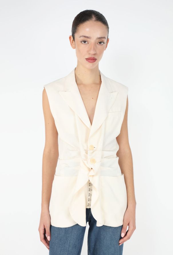 Jean Paul Gaultier Corset Ruffled Silk Blazer, 2005 - 1