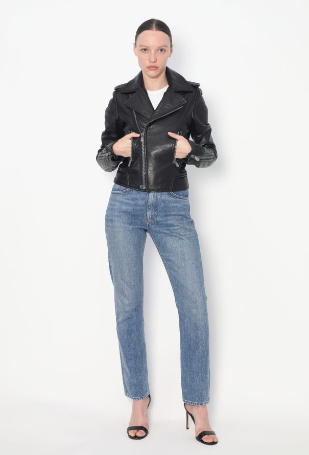 Balenciaga Classic Lambskin Biker Jacket - 4