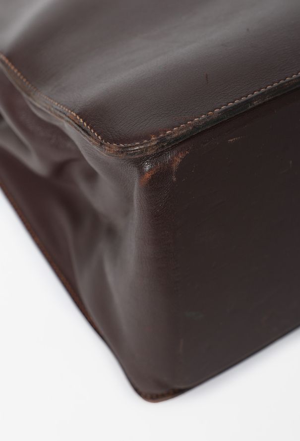 Hermès Vintage Ébène Swift Whitebus GM Bag - 8