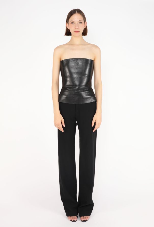 Saint Laurent Strapless Leather Bustier, S/S 2001 - 2