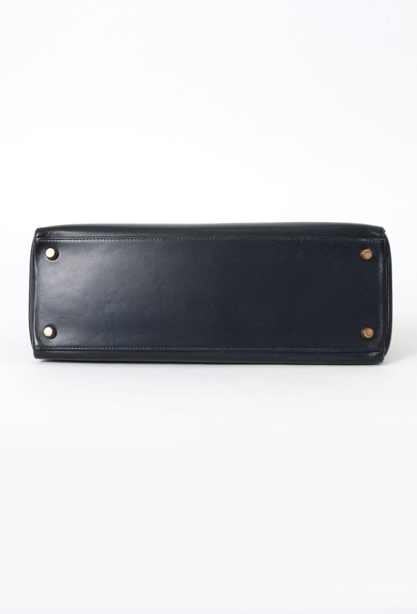 Hermès '90s Navy Box Kelly 32 Retourné - 5