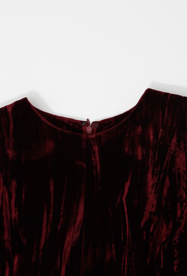 Saint Laurent Vintage Crushed Velvet Gown - 6