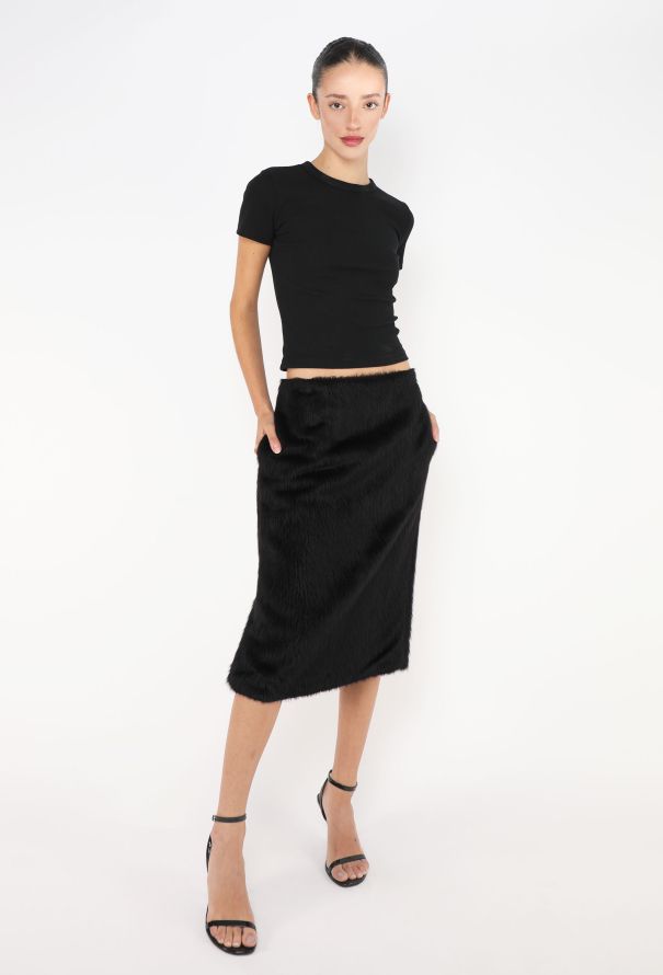Céline Faux Fur Midi Skirt, Pre-Fall 2012 - 3