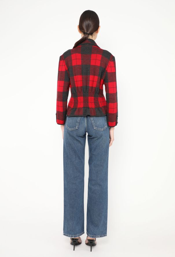 Valentino 1984 Plaid Knit Blazer - 5