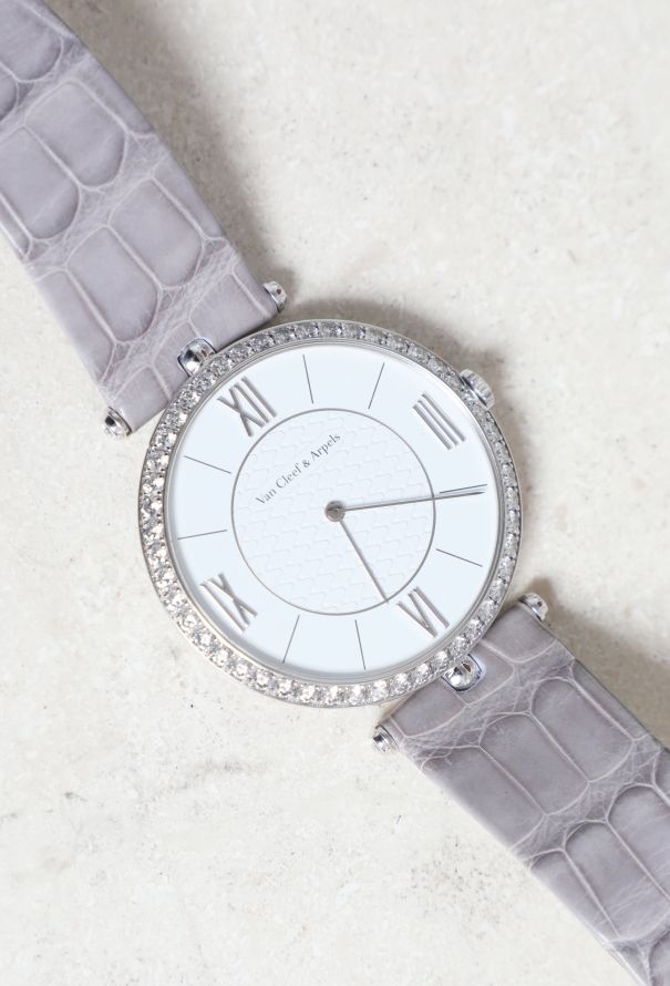 Van Cleef & Arpels 18k White Gold and Diamond 42mm Watch - 3