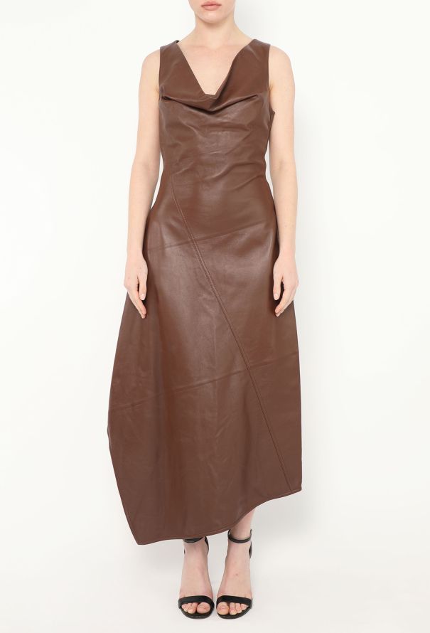 Bottega Veneta S/S 2023 Lambskin Asymmetrical Dress - 3