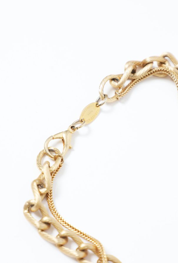 Chainlink Onyx Charm Necklace - 3