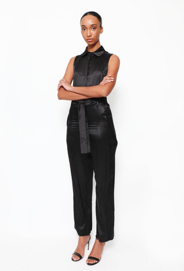 Saint Laurent 2010 'Edition 24' Belted Silk Jumpsuit - 3