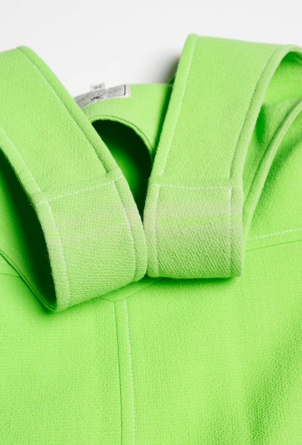 Courrèges 90s Neon Double-Breasted Dress - 5