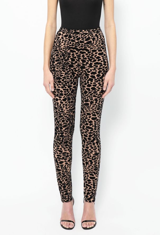 Alaïa F/W 2020 Leopard Print Knit Leggings - 3