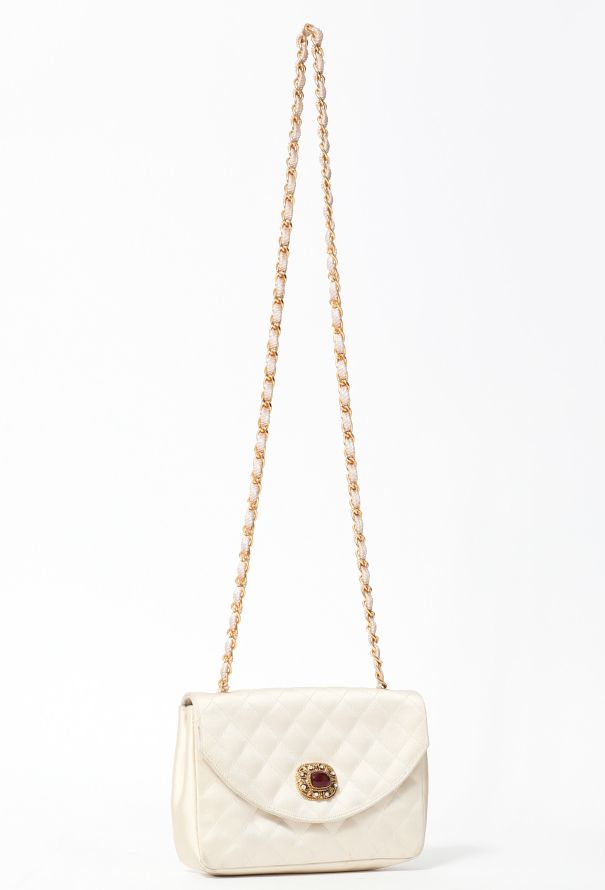 Chanel Rare '90s Gripoix Satin Bag - 2