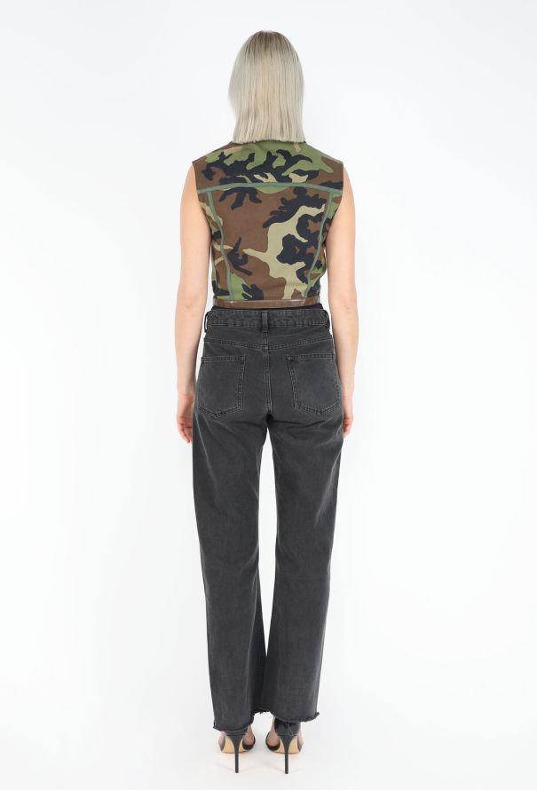 Dior Spring 2001 Camouflage Notched Vest - 5