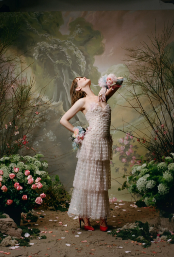 Rodarte F/W 2018 Tulle Rose Dress - 2