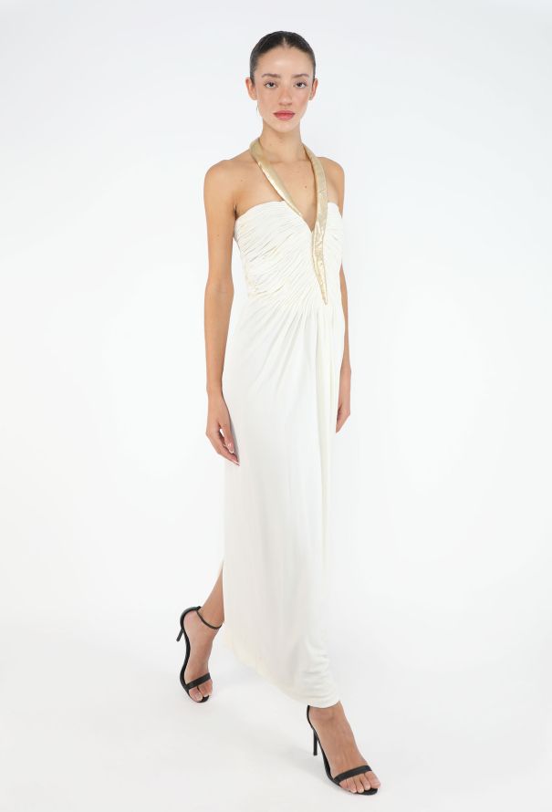 Azzaro RARE 1975 Grecian Halter Gown - 2