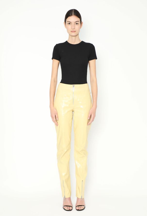 Bottega Veneta F/W 2021 Leather Zipper Trousers - 3
