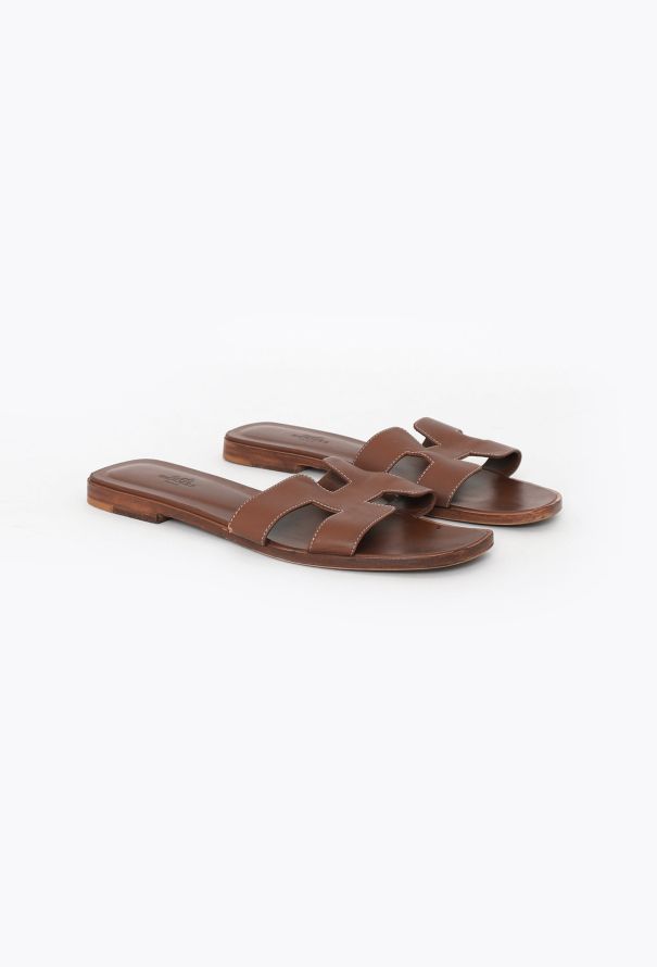 Hermès 'Oran' Calfskin Sandals - 3