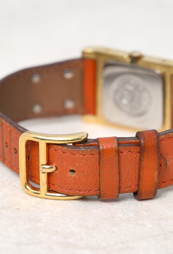 Hermès Orange Swift Médor Watch - 10