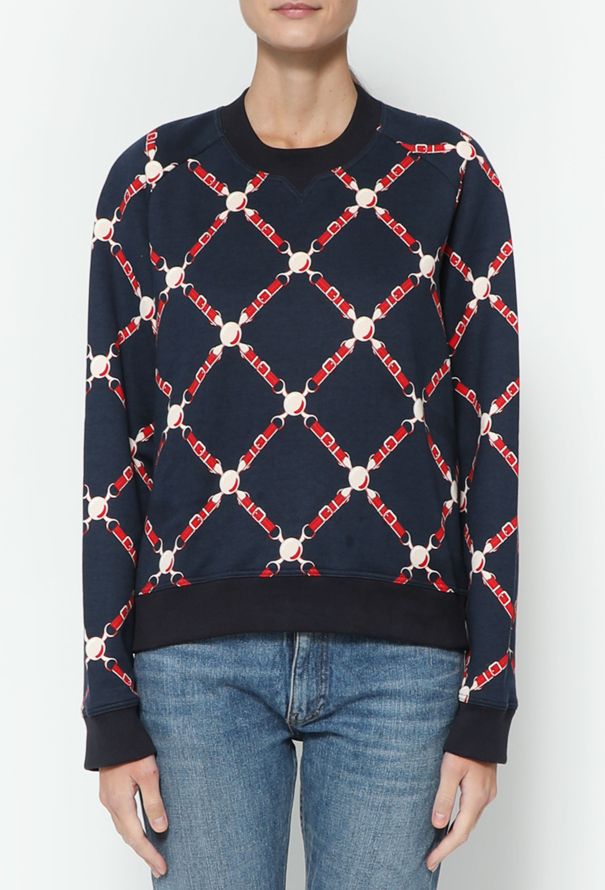 Hermès 2022 'Grand Tralala' Printed Sweater Navy - 1