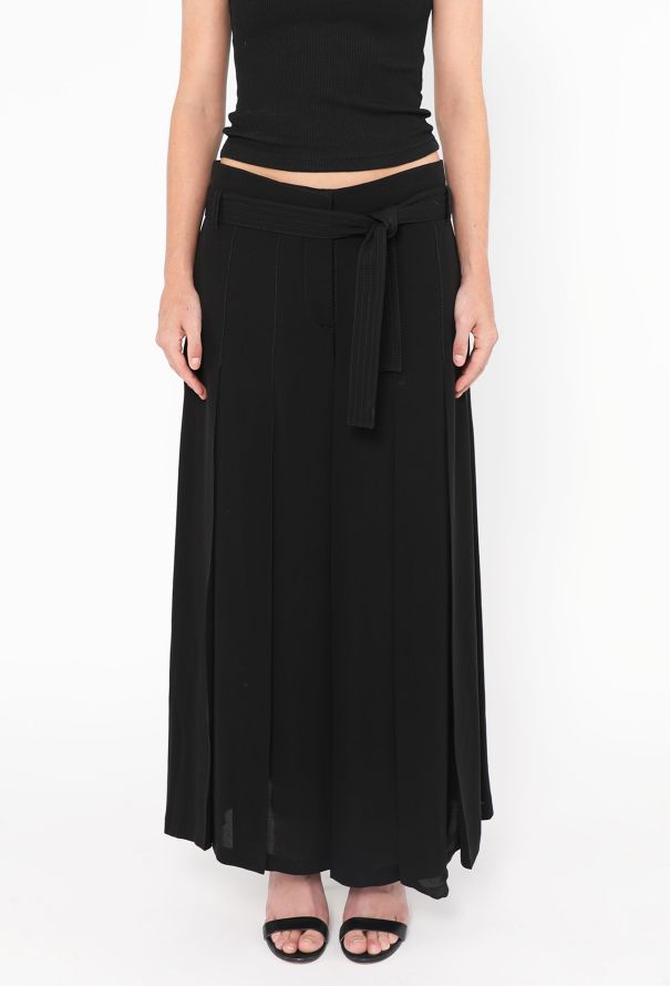 Valentino Pleated Silk Palazzo Pants - 4