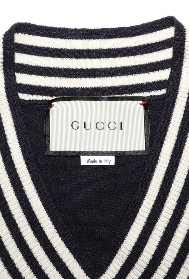 Gucci Marinière Trim Collegiate Sweater - 5