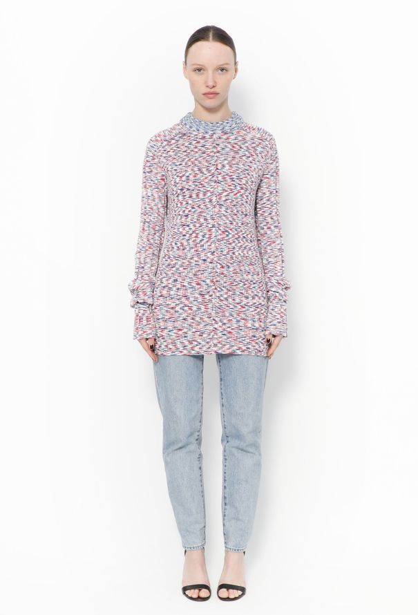 Céline 2014 Ribbed Knit Sweater Red, white & blue - 2
