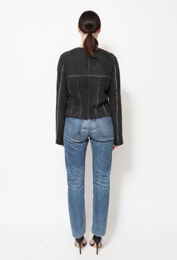 Chanel F/W 1999 Suede Shearling Jacket - 5