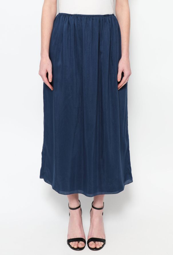 The Row Aegean Silk Blend Midi Skirt - 2
