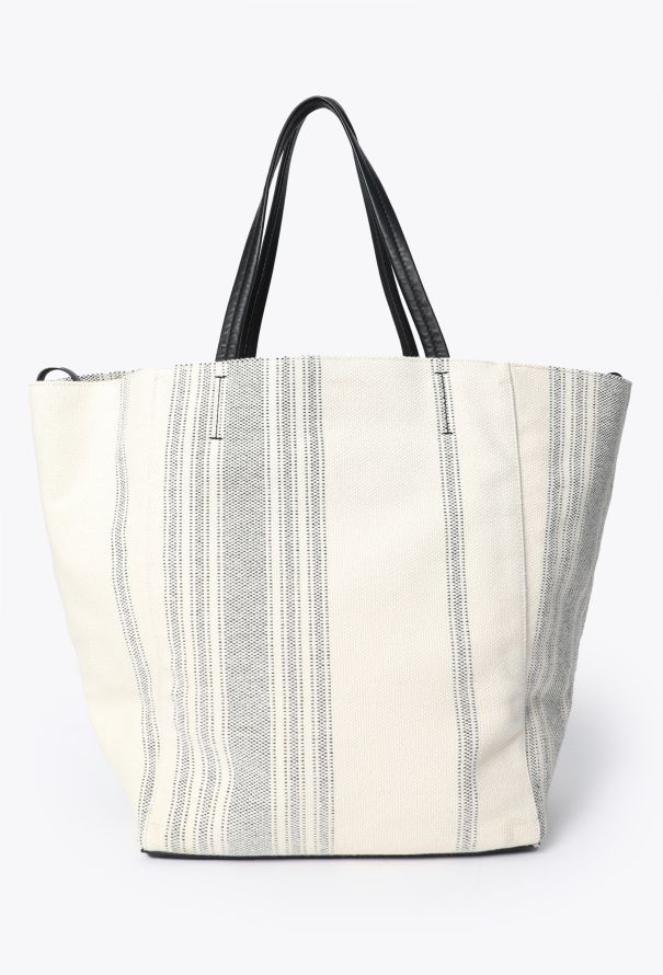 Céline Striped Canvas Phantom Tote - 5