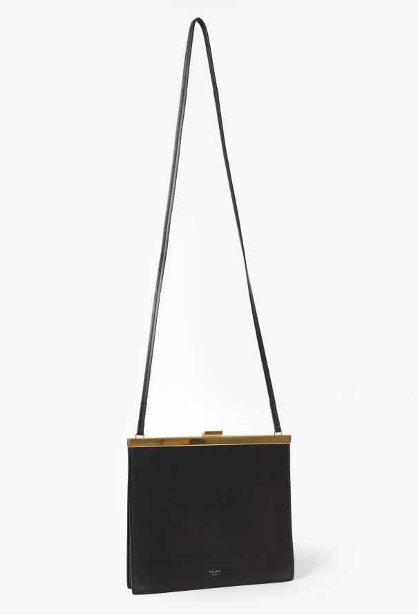 Céline Mini Leather Clasp Bag Brown - 2